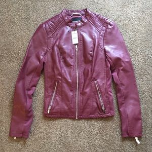 Express Red Leather Jacket - XS